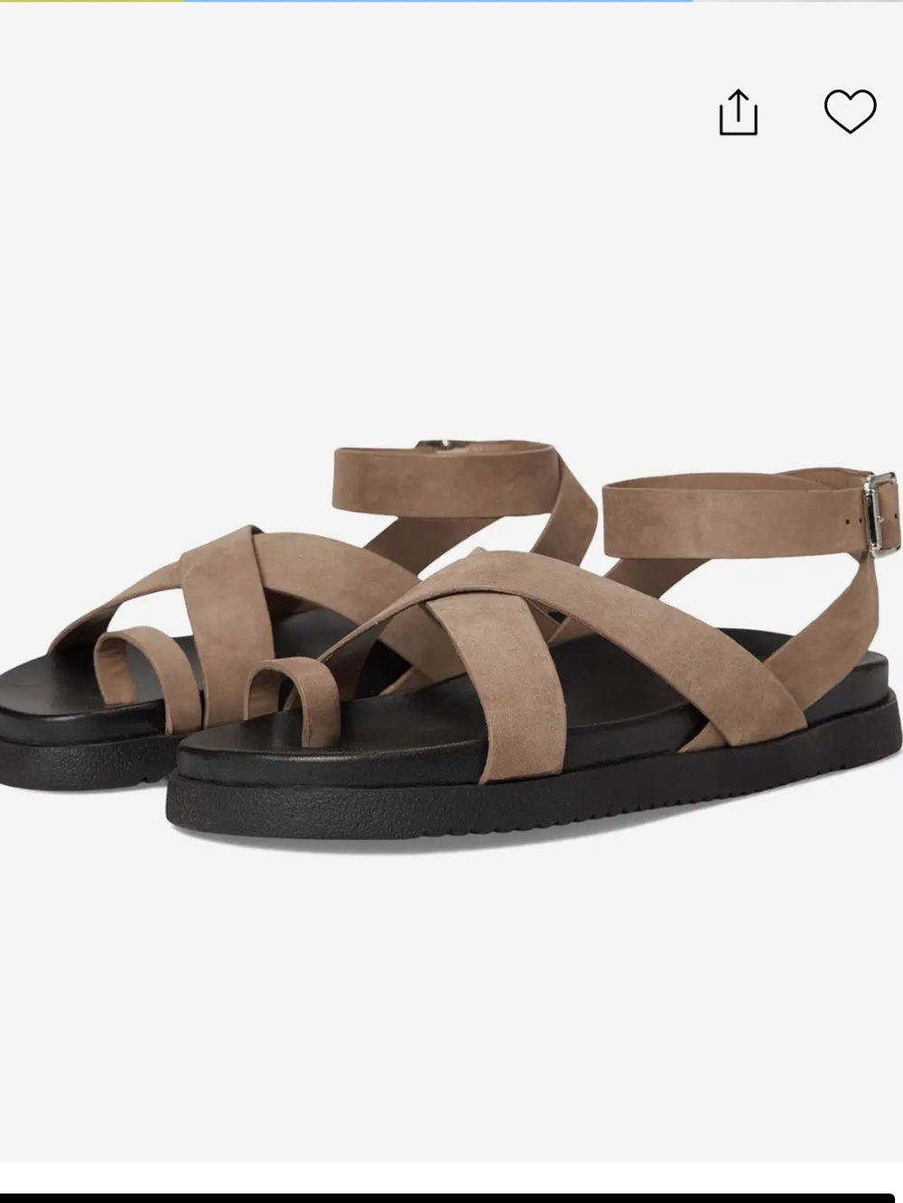 Women’s Taupe Crisscross Ankle-Strap Sandals